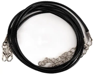 Sznurek do naszyjników z zapięciem czarny 2szt - Fandy