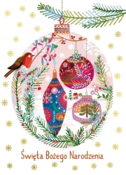Karnet B6 Boże Narodzenie Bombki - Henry