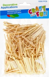 Ozdoba dek drewniane patyczki naturalne 1000szt - Craft with Fun