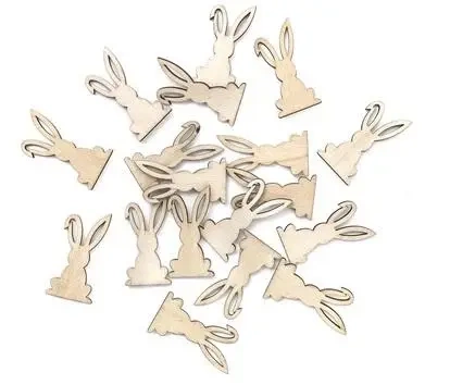 Króliczki drewniane 2x4cm 18szt - Dalprint