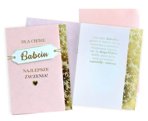 Karnet Babcia - Kukartka