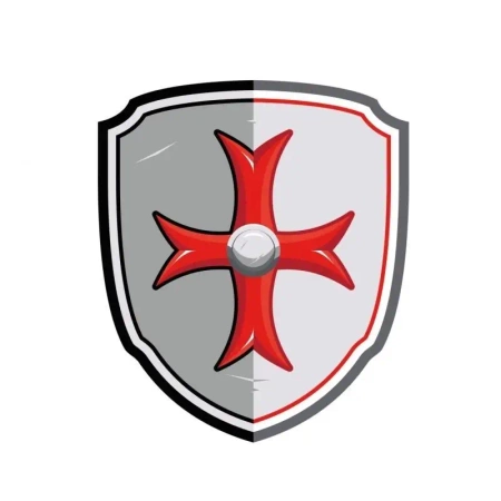 Tarcza rycerska z krzyżem maltańskim - PAPO