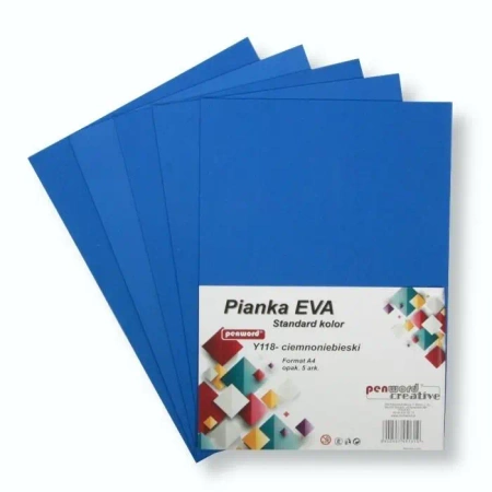 Pianka standard A4 Eva ciemna niebieska 5szt - Penword