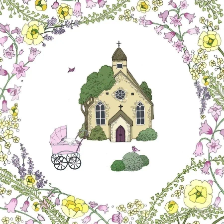 Karnet Swarovski kwadrat CL2406 Narodziny kościół - Clear Creations