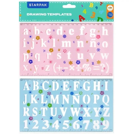 Szablon plastikowy cyferki i literki - STARPAK