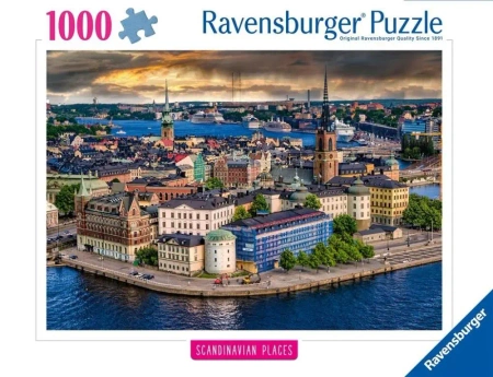 Puzzle 1000 Skandynawskie miasto widok - Ravensburger