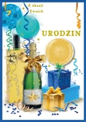 Karnet DK-1223 Urodziny (wymienne cyfry) - Kukartka