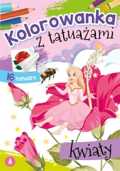 Kolorowanka z tatuażami. Kwiaty - Wydawnictwo Skrzat