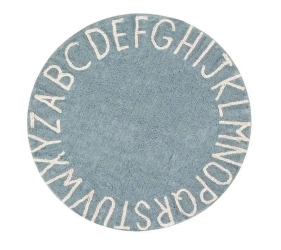 Dywan bawełniany okrądły ABC Vintage blue 150cm - Lorena Canals