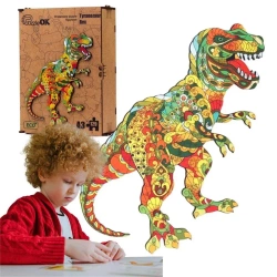 Puzzle drewniane eko 129 Tyranozaur rex A3 - PuzzleOK
