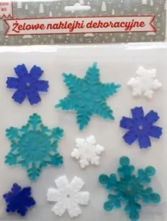 Żelowe naklejki dekoracyjne - BN Śnieżynki - MCD