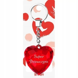 Brelok serce Super Dziewczyna - Be-Happy Gifts