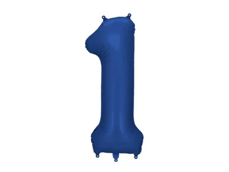 Balon foliowy cyfra 1 86cm granat - PartyDeco