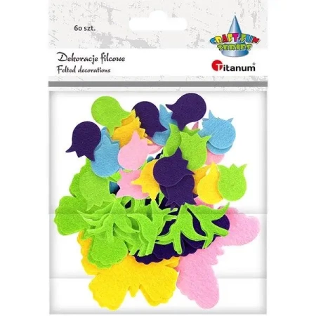 Filcowe tulipany i motyle 60szt - Titanum