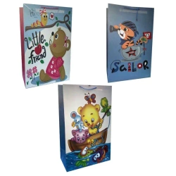 Torebka prezentowa dziecięca XL szerokie dno mix - Ju-Piter