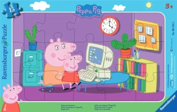 Puzzle w ramce 15 Świnka Peppa - Ravensburger