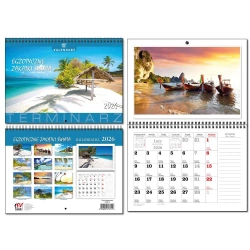 Kalendarz 2026 A3 terminarz 13p Egzot. Zakątki Św. - EV-Corp