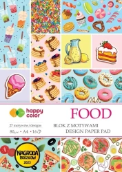 Blok z motywami Food A4 16 ark HAPPY COLOR - GDD