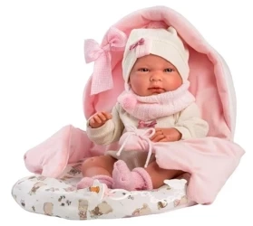 Lalka winylowa Bobas Nica w śpiworze 40cm - Llorens
