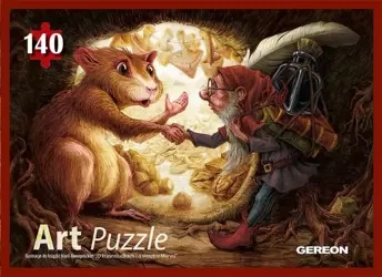 Puzzle 140 elementów - Spotkanie chomika - Gereon