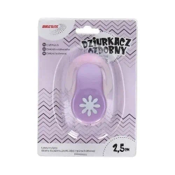 Dziurkacz ozdobny fioletowy - Kwiatek 2,5cm MIX - Brewis