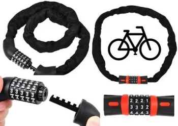 Blokada na rower zamek szyfrowy kod numeryczny - Leantoys