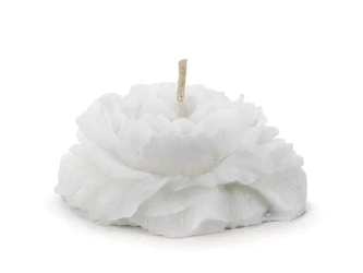 Świeca pływająca piwonia matowa biała 8cm 4szt - PartyDeco