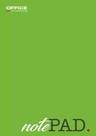 Blok biurowy OFFICE PRODUCTS, A5, w kratkę, 50 kart., 60gsm, zielony