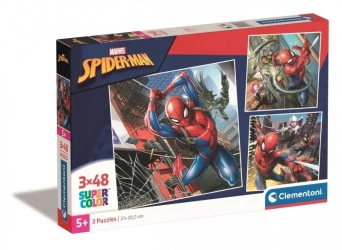 Puzzle 3x48 Super Kolor Spider-Man - Clementoni