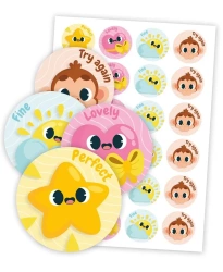 Naklejki motywacyjne - Język ang. Stopnie 48szt - LearnHow