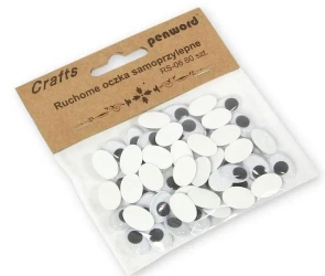 Ruchome oczka samoprzylepne 10x15mm 60szt - Penword