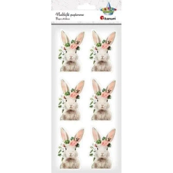 Naklejki papierowe zając 6szt. - Titanum