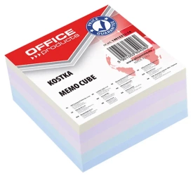 Karteczki Office Products klejone 85x85x40mm mix kolorów
