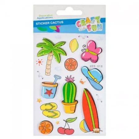 Ozdoby dekoracyjne. Naklejki kaktus