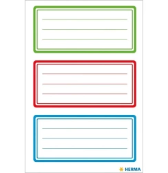 Naklejki szkolne ramki 3 kolory 18szt - Herma