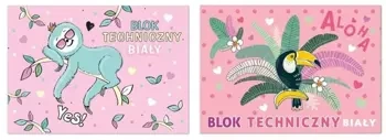 Blok techniczny A4/10K biały dziewczynka - Beniamin