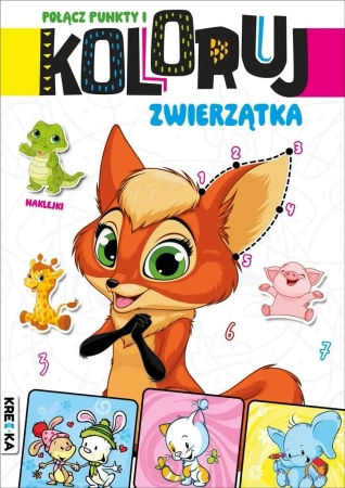 Połącz punkty i koloruj zwierzątka - praca zbiorowa