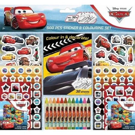 Zestaw do kolorowania i wyklejania Cars 500szt - Jiri models