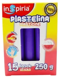 Plastelina fioletowa 15 lasek 250g - InSpiria