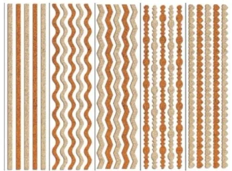 Wstążki samoprzylepne z brokatem 8x31cm - Brewis