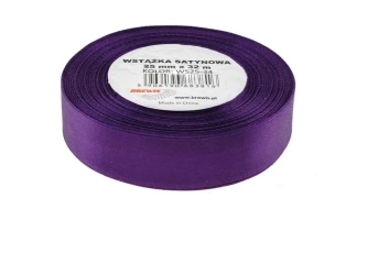 Wstążka satynowa fioletowa 25mmx32m - Brewis