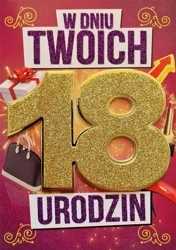 Karnet Urodziny 18 damskie - YEKU