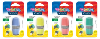 Temperówka z gumką na blistrze Colorino school 2w1 - PATIO