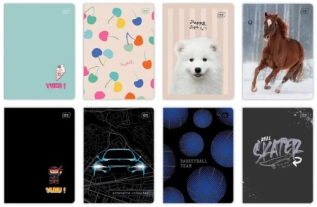 Zeszyt A5/32K kratka 70g UV mix (10szt) - INTERDRUK