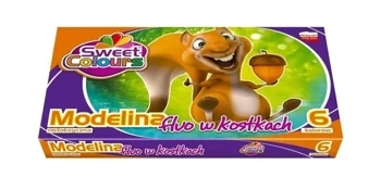 Modelina w kostkach fluo 6 kolorów - Sweet colours