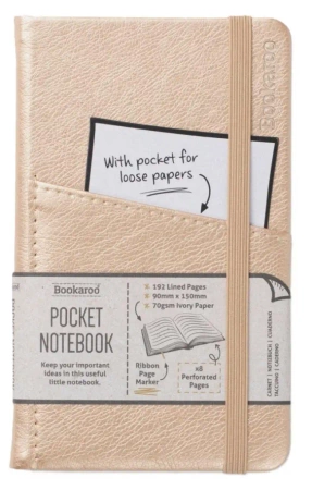 Bookaroo Notatnik Journal Pocket A6 - Złoty - IF