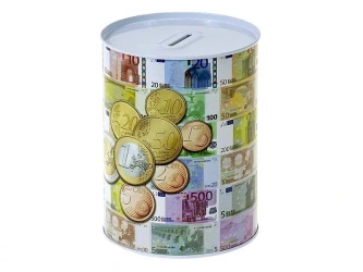 Skarbonka duża metalowa waluta Euro - ADAR