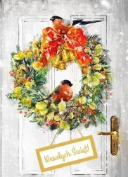 Karnet B6 Boże Narodzenie Wianek - Henry