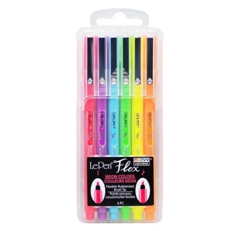 Cienkopisy Le Pen Flex Neon 6szt - Marvy