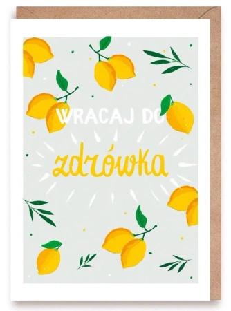 Kartka okolicznościowa Życzenia zdrowia cytryny - Cardie